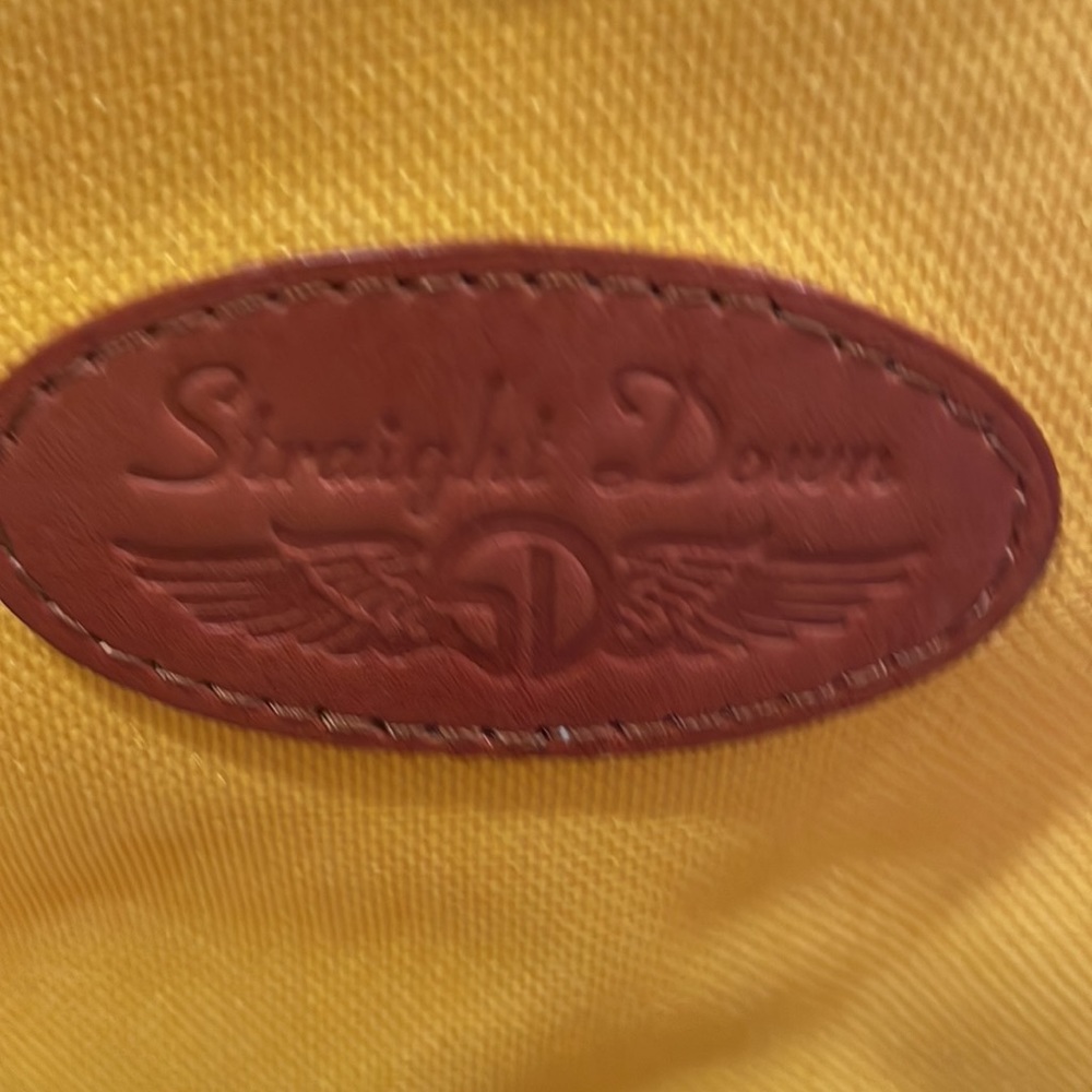 Yellow Duffle STRAIGHT DOWN brand zipper closer carryall bag gym work carryon - Picture 2 of 9